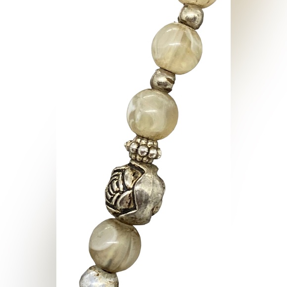 VTG 1980's Fashion 28” Asstd. Beads Necklace Floral Rhinestone Turquoise Pendant - Picture 13 of 16